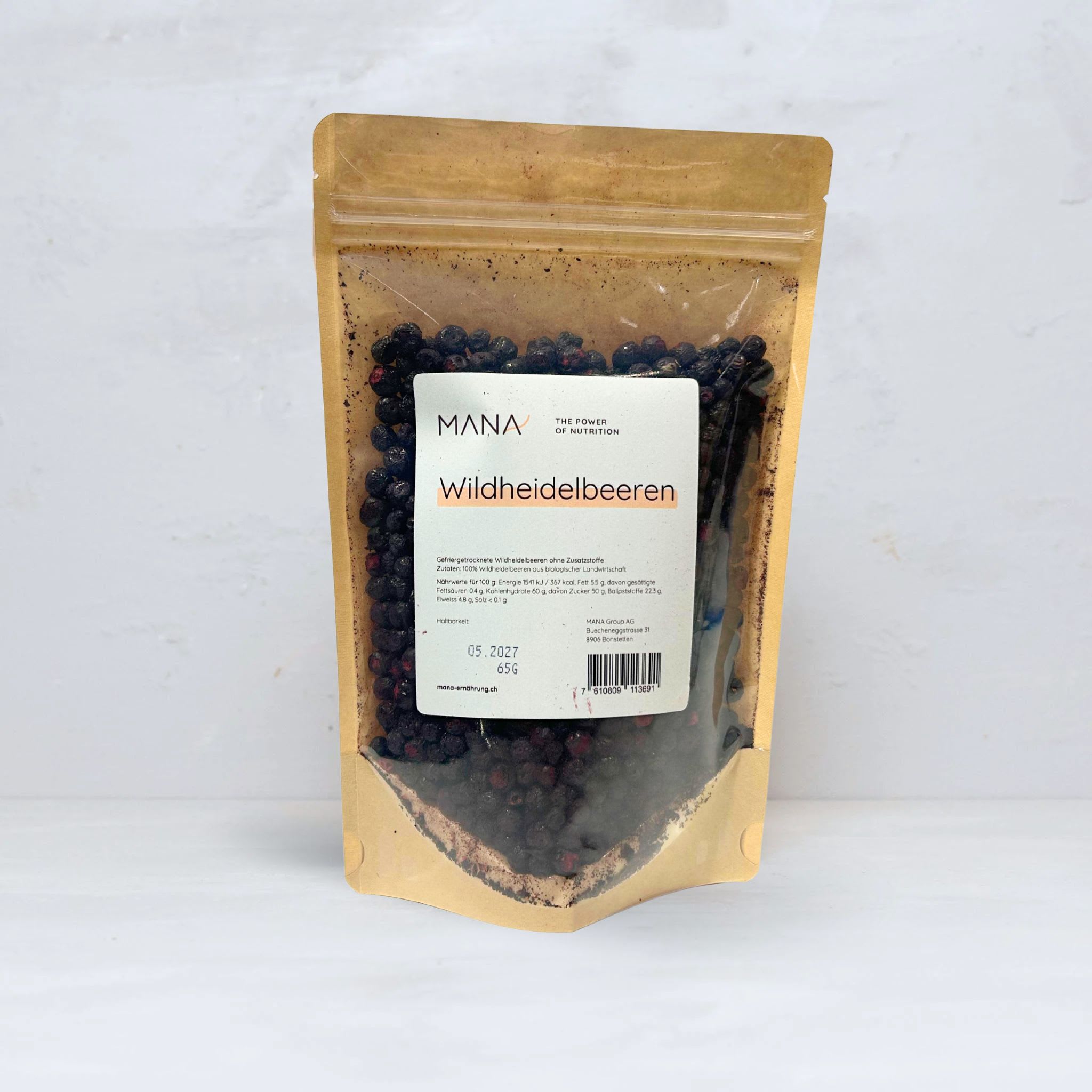 Gefriergetrocknete Wildheidelbeeren